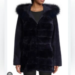 New Blue Duck Fur Down coat